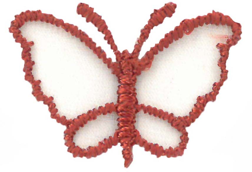 SMALL ORGANZA BUTTERFLY - BURNT ORANGE